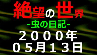 【怪談朗読】2000年05月13日 虫の日記 希望の世界【絶望の世界 朗読】